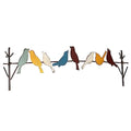 Wenbery Metal Birds Wall Art – Metal Birds Wall Decor Art Birds On a Wire 3D Bird Decor (29"X4.75")