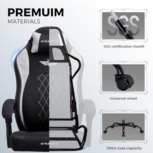 Big and Tall Gaming Chair with Breathable Fabric and Lumbar Support U62154