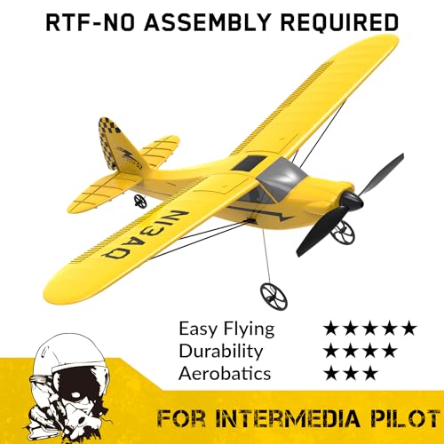 RC Plane Trainer 3CH Remote Control Airplane with 6-Axis Gyro Stabilizer C39075