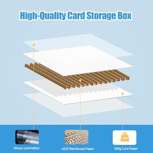 Cardboard Card Storage Boxes 3120 Count with Dividers R34233