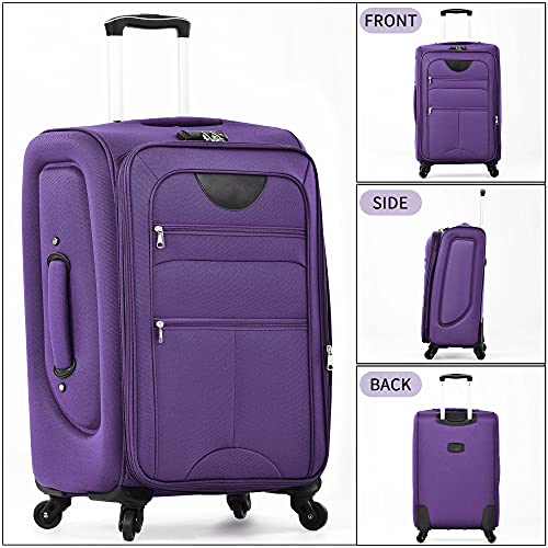 Softside 3-Piece Expandable Luggage Set with TSA Lock Spinner Wheels S375