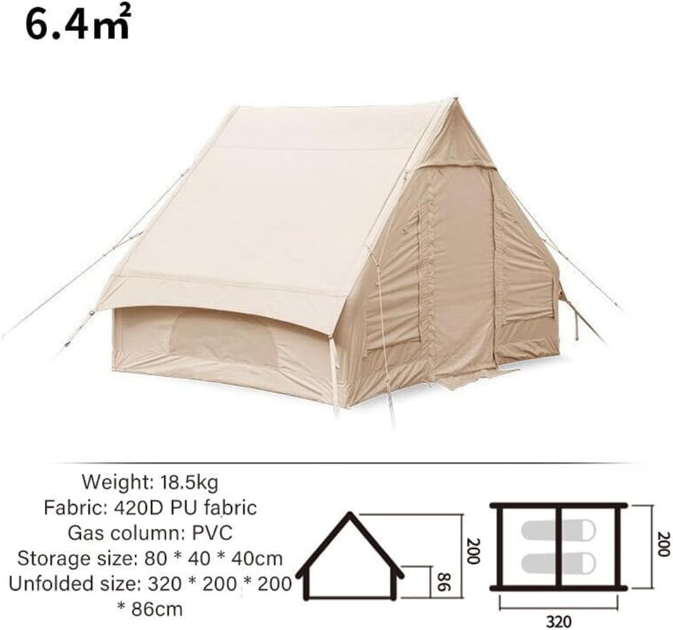 Inflatable Camping Tent with Hand Pump, Waterproof Pop Up Tent with Carry Bag M20051