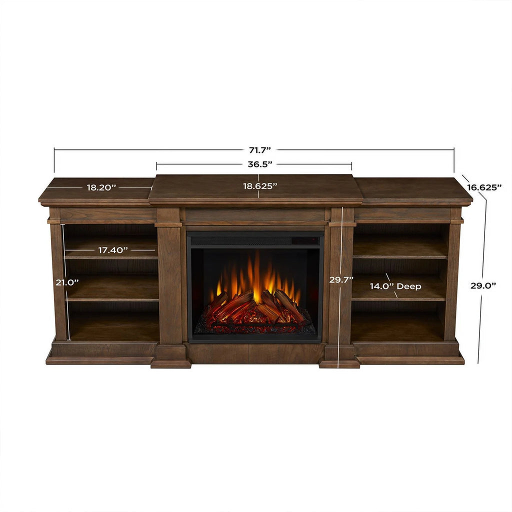 Electric Fireplace TV Stand in Heritage Oak S43954