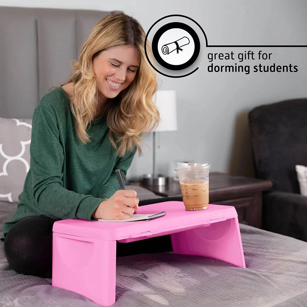 Folding Lap Desk with Breakfast Table and Serving Tray, Pink P611