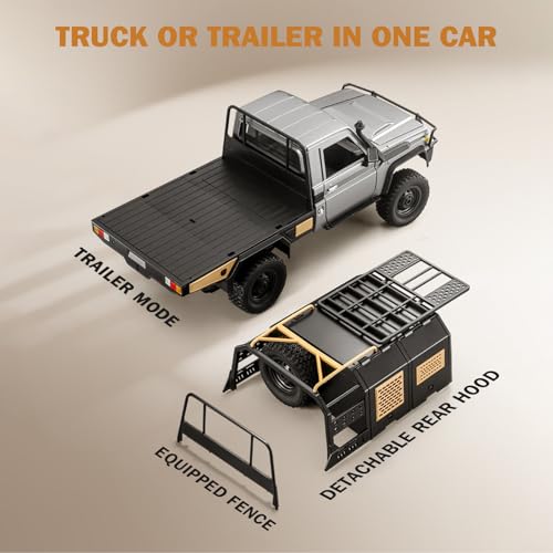 1/12 RC Rock Crawler 4x4 Pickup Truck, 2.4GHz Remote Control Off Road Car N638729