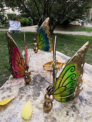 Solar Butterfly Garden Light with Ground Stake X79937