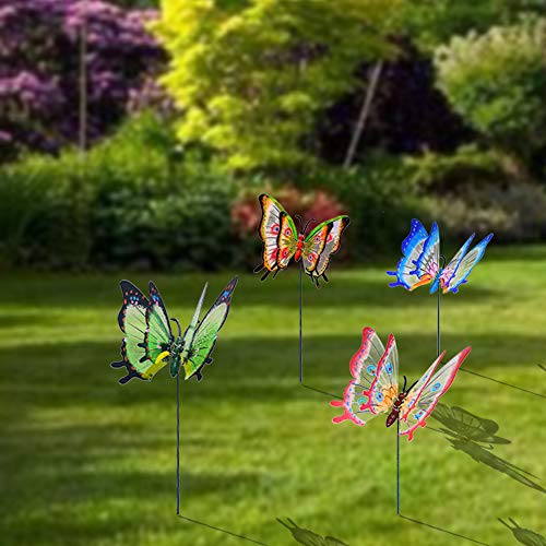 3D Butterfly Garden Stakes Outdoor Decor (Pack of 4) R57541