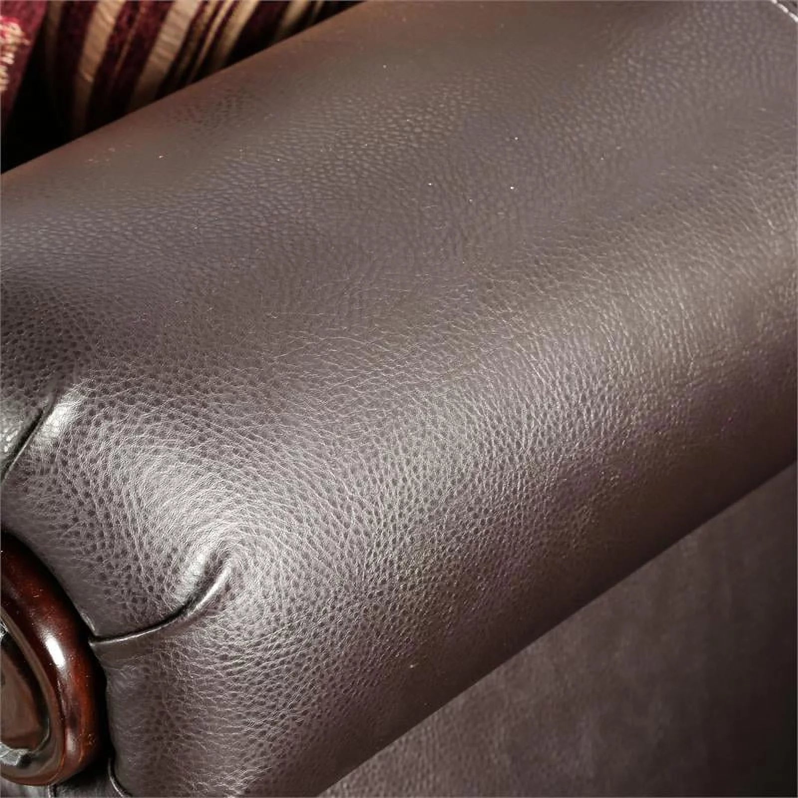 Faux Leather 2-Piece Sofa Set in Burgundy Red L49869