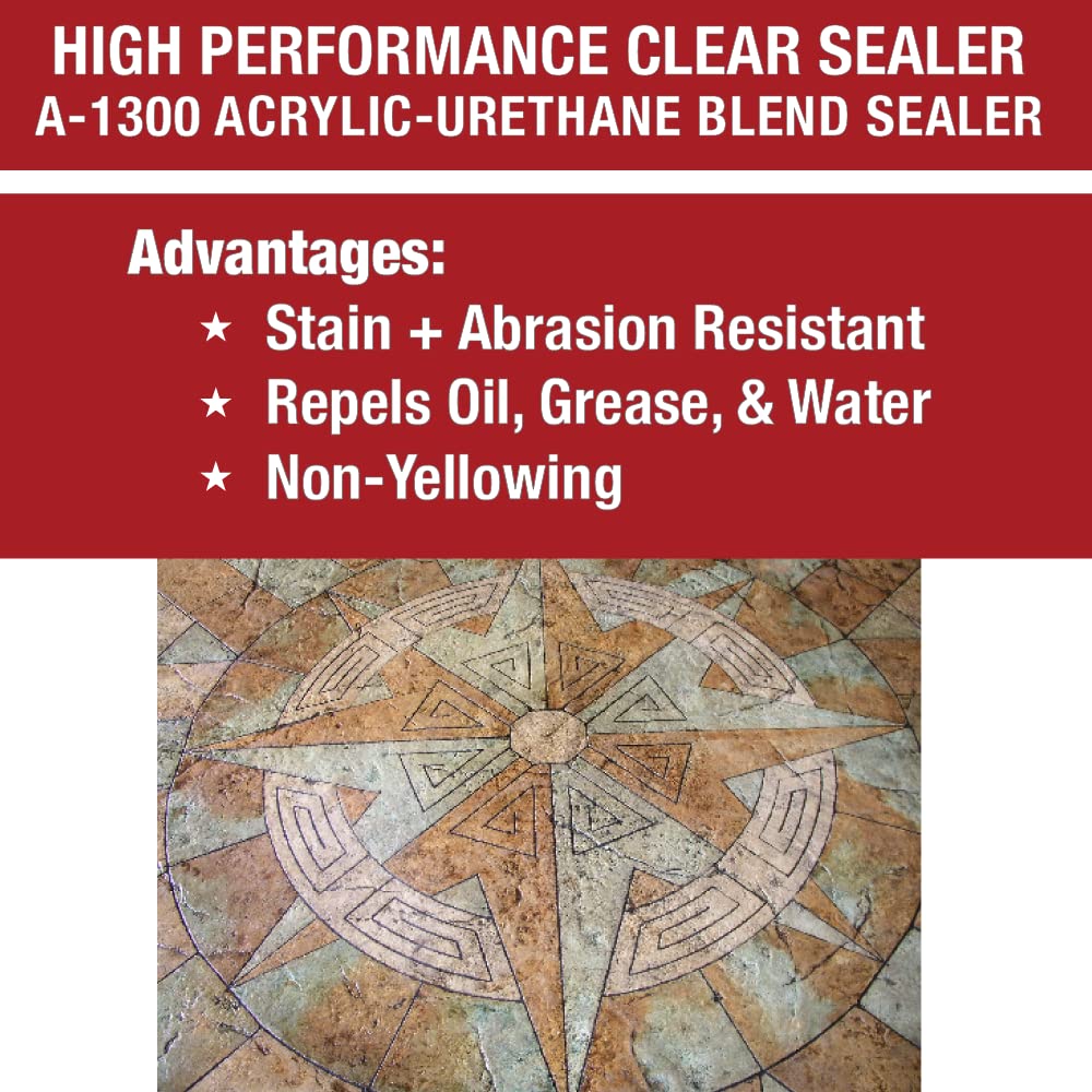 Clear Glossy Concrete Sealer for Floors, Driveways, Garages, and Cement I72137