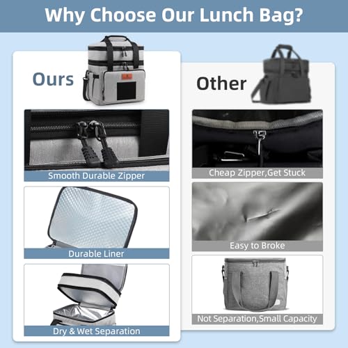 Tactical Expandable Insulated Lunch Bag, Waterproof Cooler for Work and Outdoor, 15L K52184