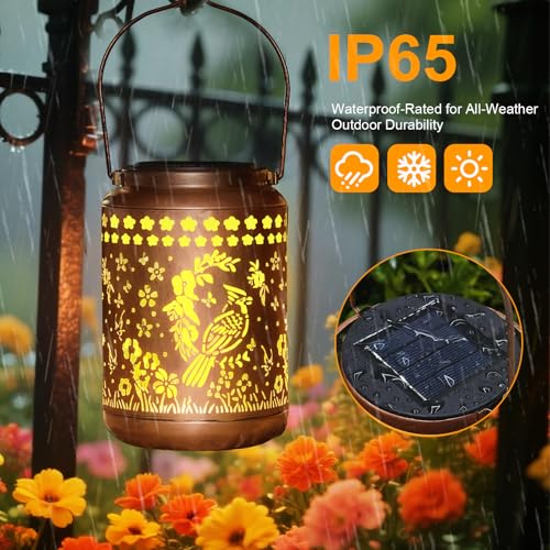 Solar Lanterns Outdoor Turtle Garden Decor Waterproof Hanging Light L4405