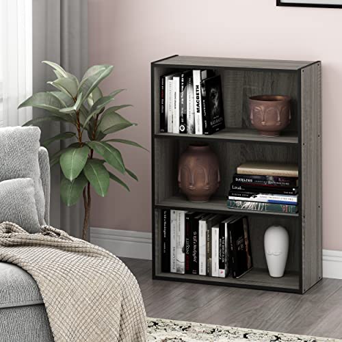 3-Tier Open Shelf Bookcase, Americano E787305
