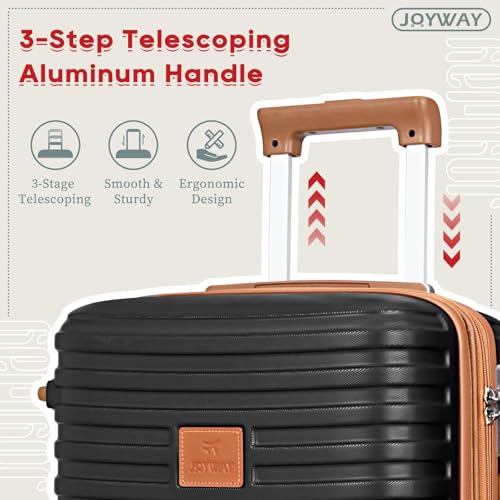Expandable Carry-On Luggage Set, Lightweight Hard Shell 20 Inch with Spinner Wheels M12570