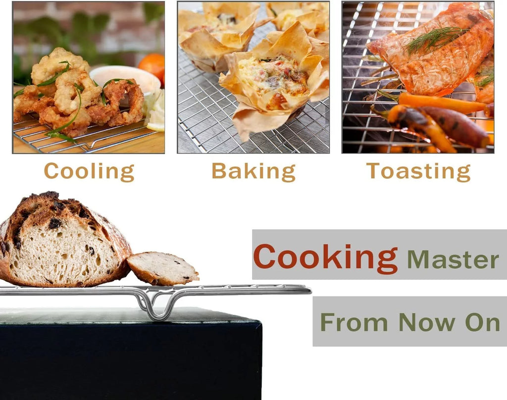 Stainless Steel Cooling Rack Set of 2 for Baking, Roasting, and Grilling L421769