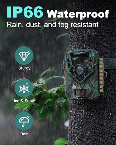 2 Pack Trail Cameras 36MP 2.7K with Night Vision and Waterproof Housing D25985