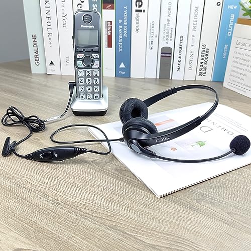 2.5mm Phone Headset with Microphone Noise Cancelling & Volume Controls D40912
