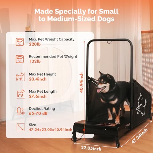 Dog Treadmill for Small and Medium Dogs with Remote Control and LCD Display H10038