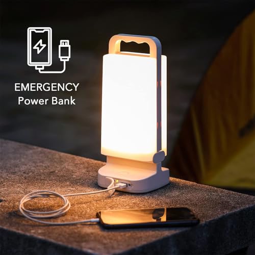 Solar Camping Lantern 6000mAh Rechargeable Dimmable Waterproof with USB Charging U64957