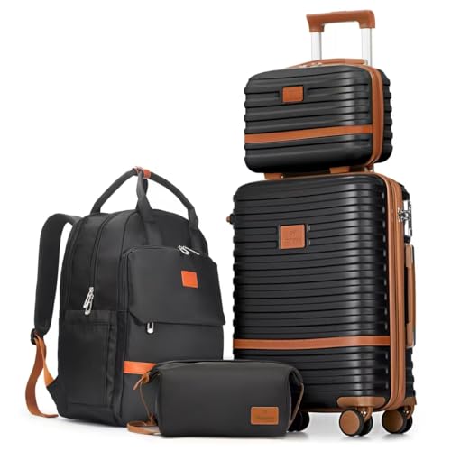 Expandable Carry-On Luggage Set, Lightweight Hard Shell 20 Inch with Spinner Wheels M12570