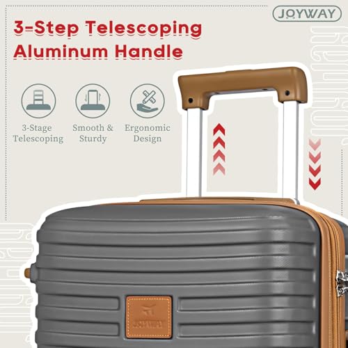 Expandable Carry-On Luggage Set, Lightweight Hard Shell 20 Inch with Spinner Wheels M12570