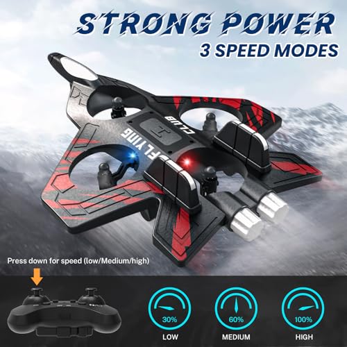 RC Airplane Fighter Jet Toy with Auto Hover and LED Lights I218872