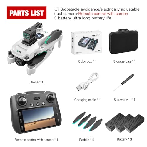 Drone with 4K Camera GPS, 5G Remote Controller, Obstacle Avoidance, 60 Mins Flight N45079
