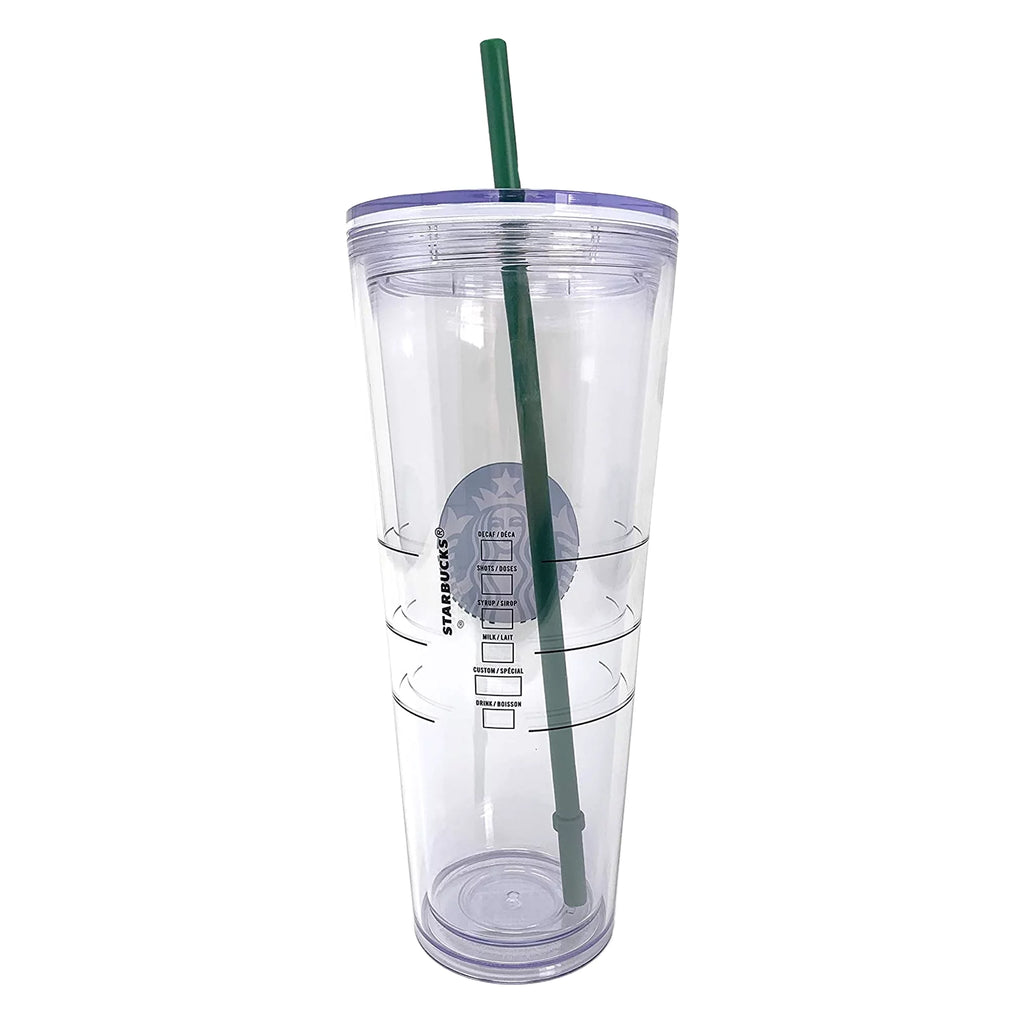 Clear Venti Tumbler with Straw - 24 oz Acrylic F78183