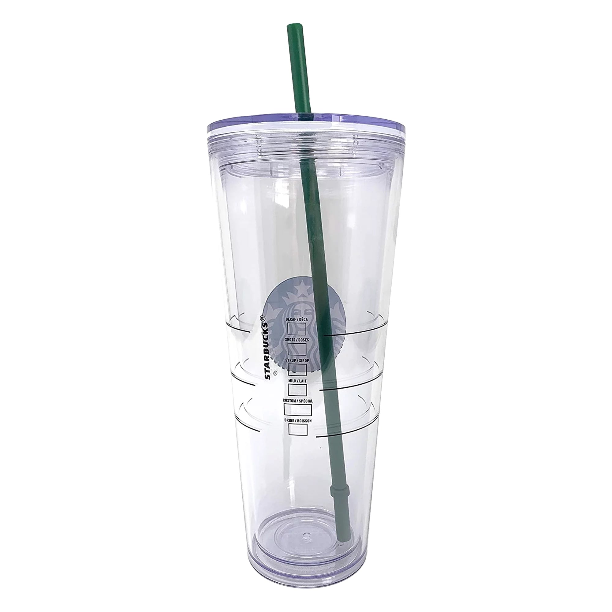 Clear Venti Tumbler with Straw - 24 oz Acrylic F78183