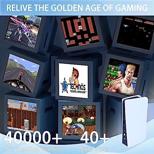 Retro Wireless Game Console with 128GB Built-in Games and 2.4G Controllers U721620
