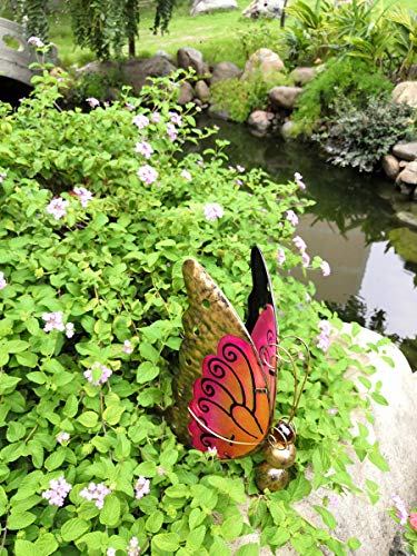Solar Butterfly Garden Light with Ground Stake X79937