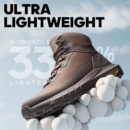 Men's Tactical Hiking Boots Lightweight Cushion Sole Side Zipper 8 Inches C799