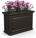 Mayne Inc. Nantucket Trough Planter - Black - 36in L x 16in W x24in H - with 17.3 Gallon Built-in Water Reservoir (4847-B)