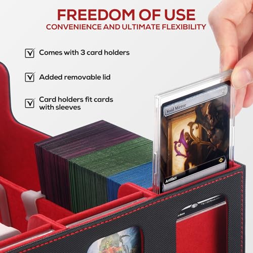 Card Storage Box with Dividers for TCG Sports Cards S2798