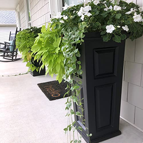 Nantucket Planter, 16x16, Black A8431