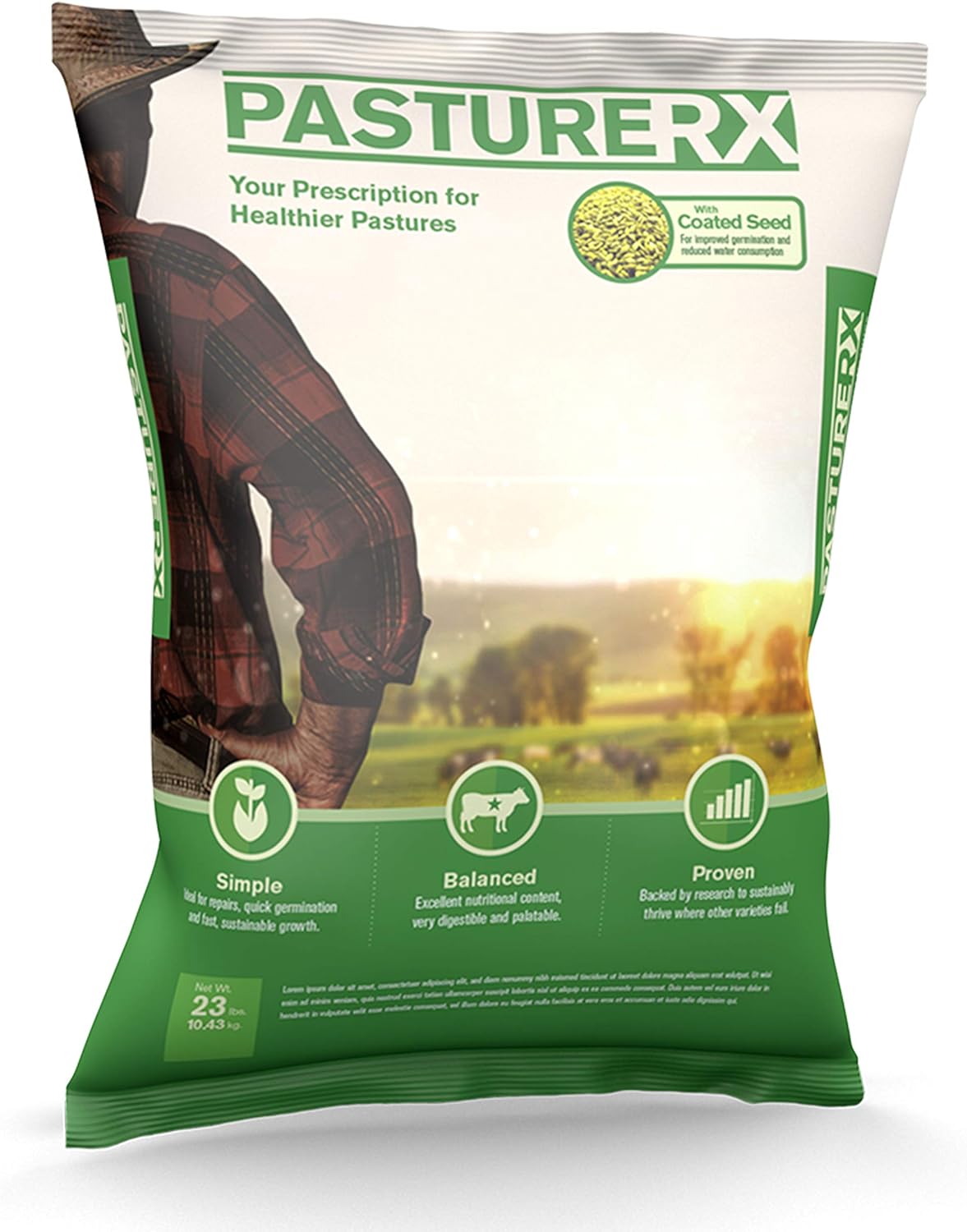 Barenbrug PastureRX Premium Grass and Forage Seed Mix, 23 lbs. (Northern and Transition)