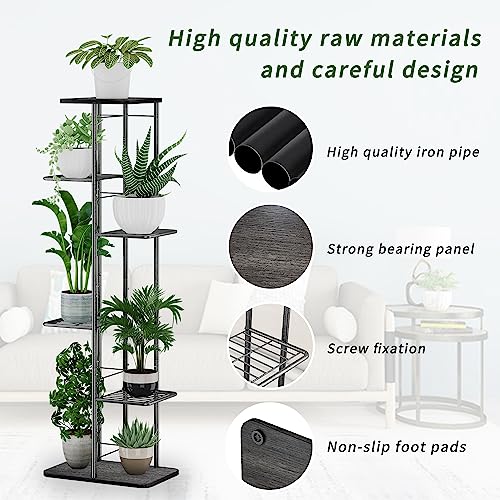 4-Tier Waterproof Metal Plant Stand for Indoor Outdoor Corner Display X792