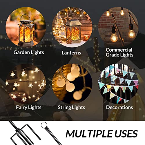 String Light Poles with Hook for Outdoor Garden Party E583