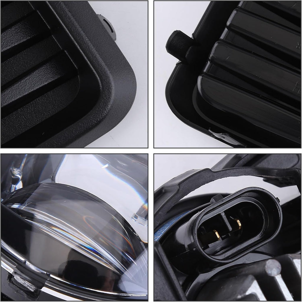 Front Bumper LED Fog Light with Cover and Wire Harness for 2023 2024 Chevy Colorado D580