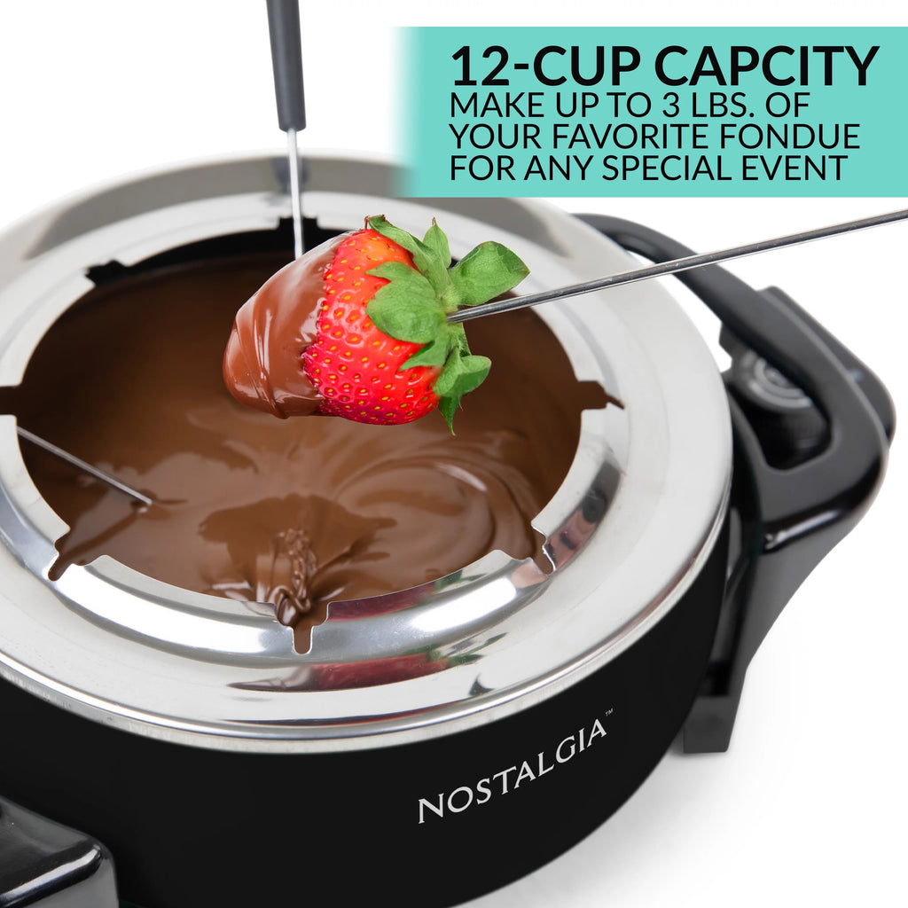 12-Cup Electric Fondue Pot, Black S249915
