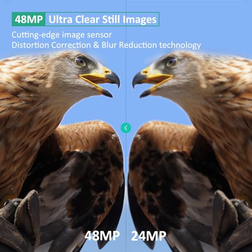 Trail Camera WiFi Bluetooth, 48MP 1296p, Night Vision Motion Activated V80082