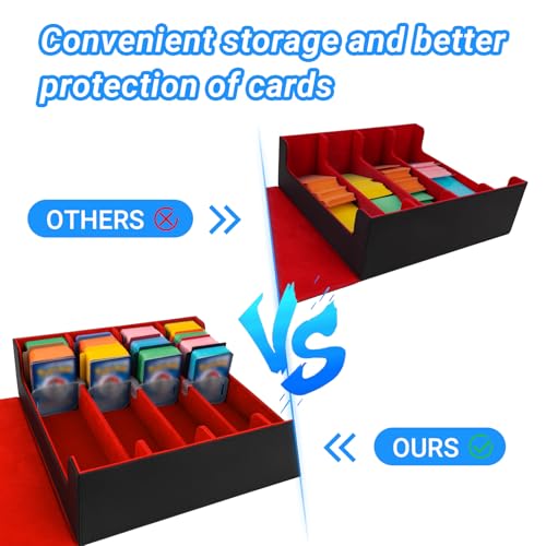Trading Card Case with Dividers and Supporters, Fits Game and Sport Cards R642