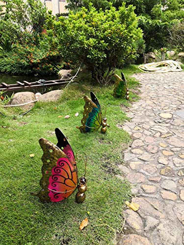 Solar Butterfly Garden Light with Ground Stake X79937