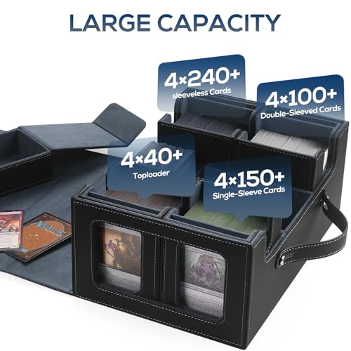 Card Storage Box with Dividers for TCG Sports Cards S2798