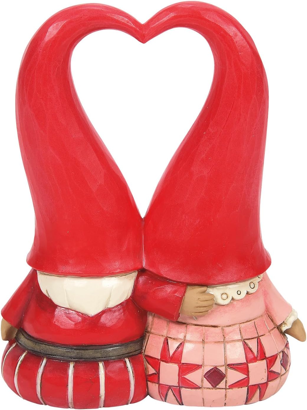 Love Gnome Couple Heart Hat Figurine, 4 Inch Z865