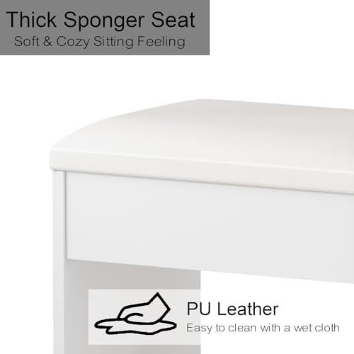 Makeup Vanity Desk with Lighted Mirror and Power Outlet F65931