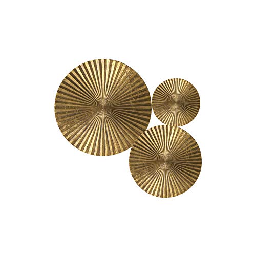 Round Sunburst Metal Wall Art Set of 6 for Living Room Bedroom Home Office M984