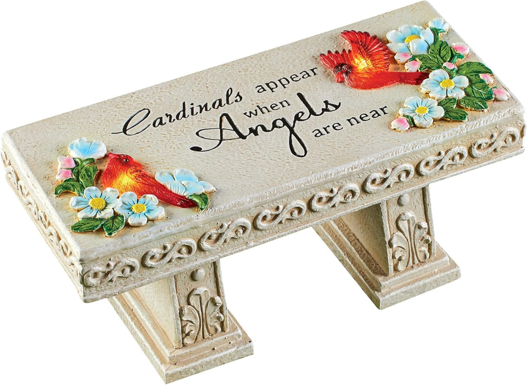 Collections Etc Cardinals Appear When Angels are Near Solar Memorial Bench