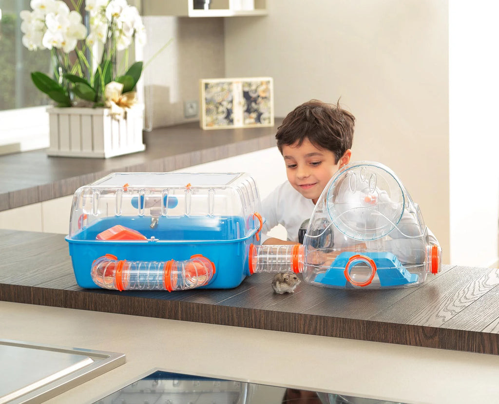 Hamster Cage with Accessories, Blue L693