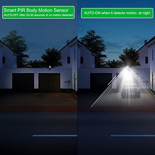 Motion Sensor Outdoor Lights, Battery Powered Waterproof LED Spotlight, 6000K Security Light for Garage and Yard, 2 Pack G210