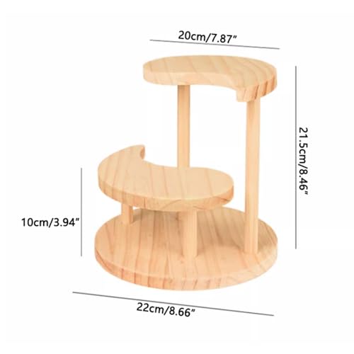 Wooden Plant Stand, 2-Tier Indoor Ladder Shelf for Desk and Balcony O313617